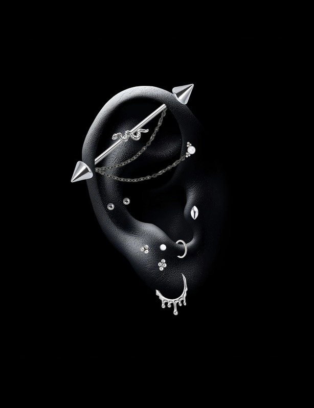 Nostril piercing so zlatým krúžkom, Poprad